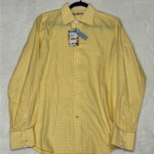 Robert Graham Button Down Shirt Long Sleeve Yellow Men’s Medium